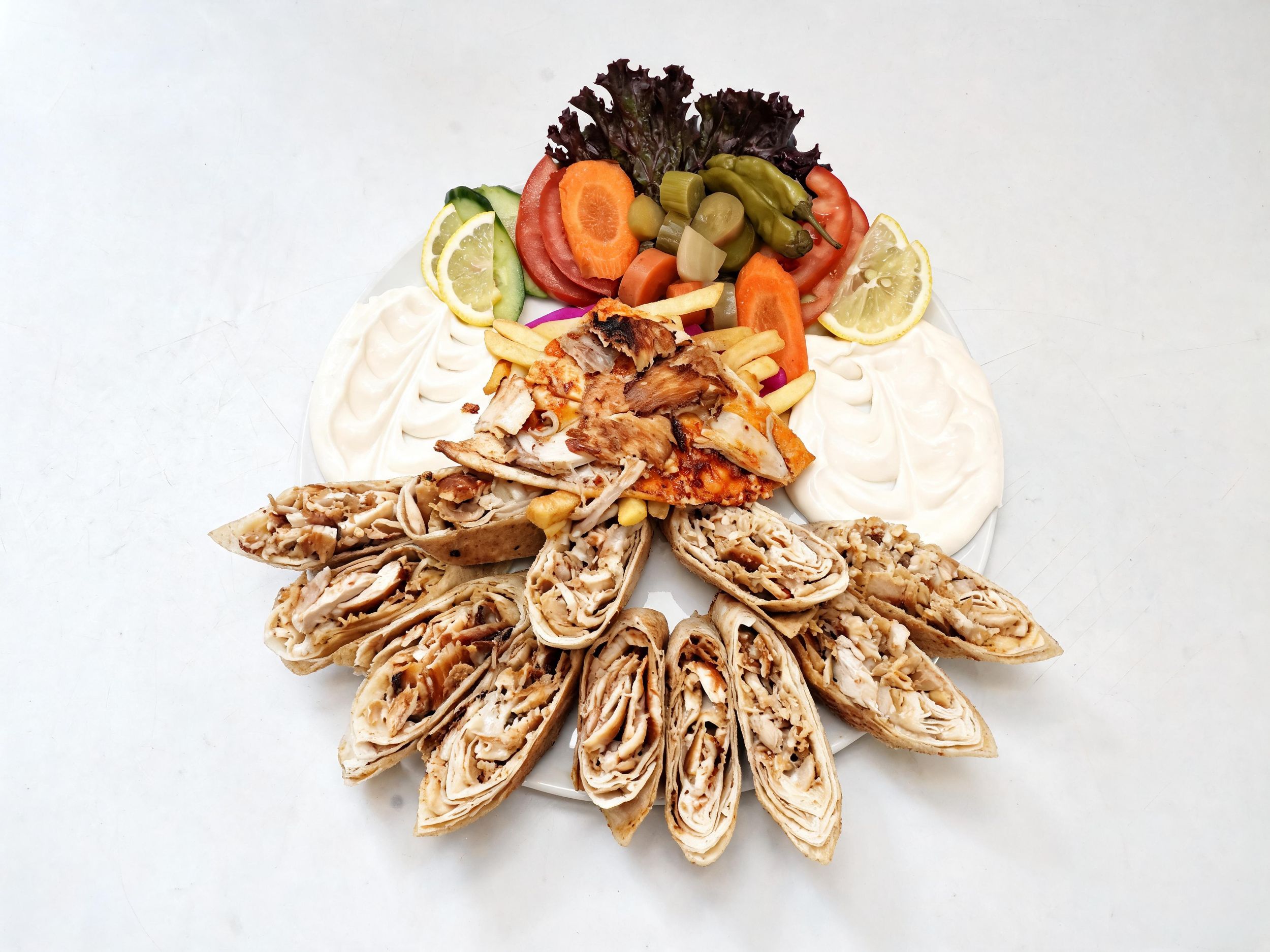Arabische Shawarma Teller Doppel
