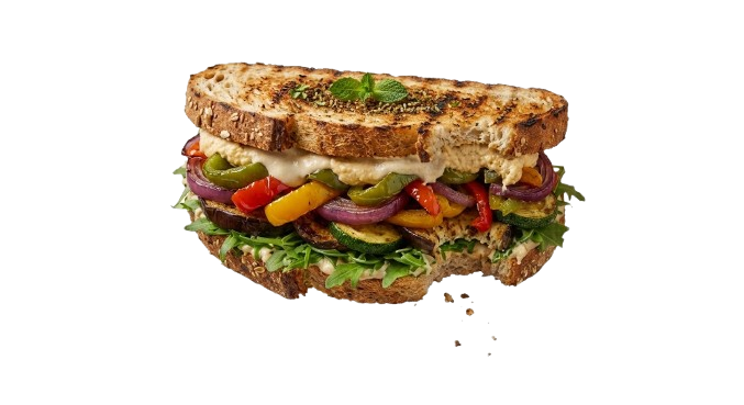Gebratenes Gemüse Sandwich