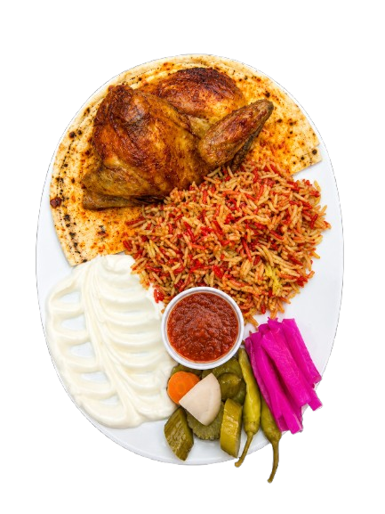 Halbes gegrilltes Hähnchen