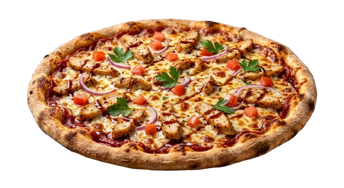 Pizza mit Hähnchen