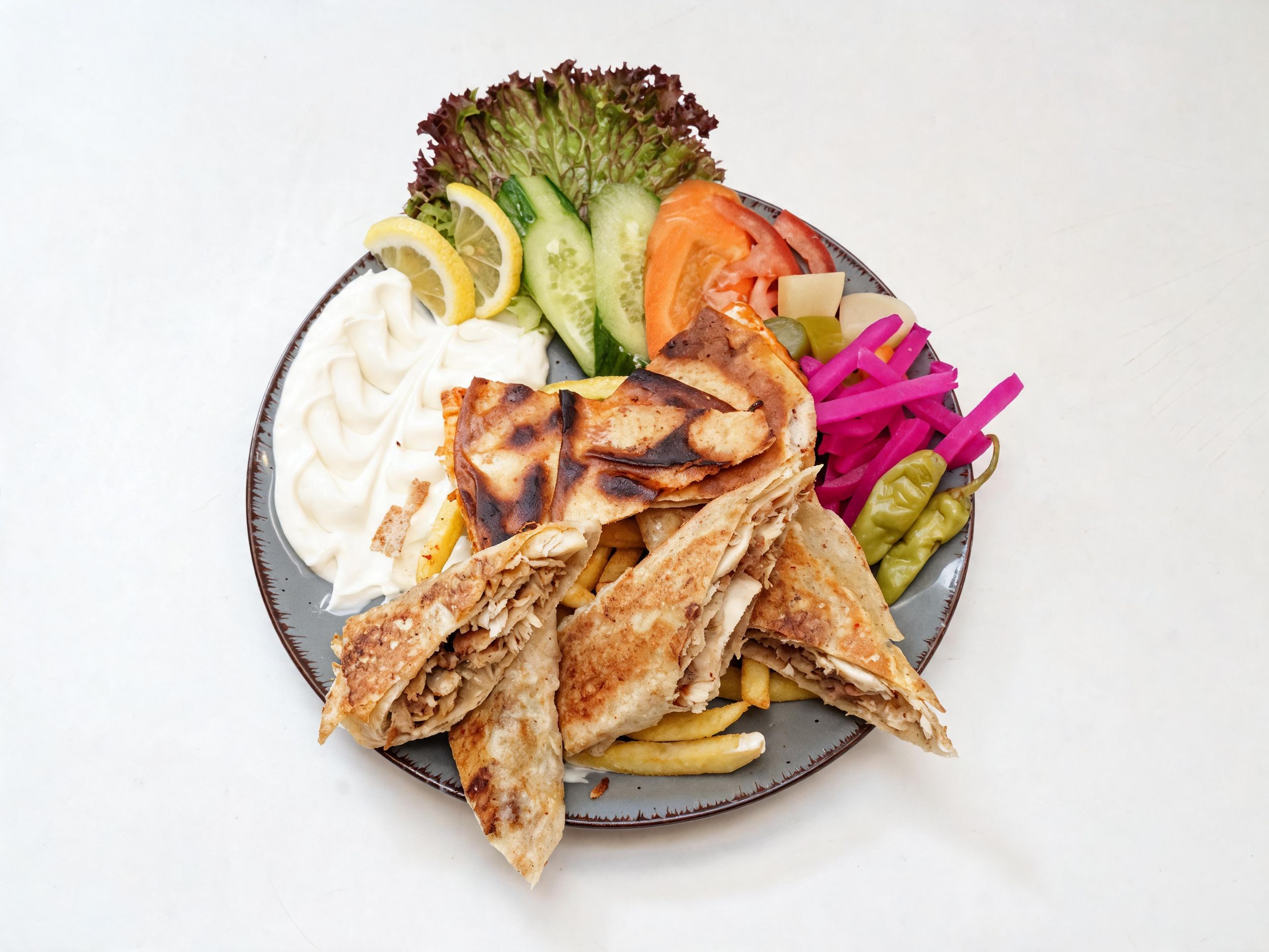 Shawarma Röllchen (Teller)